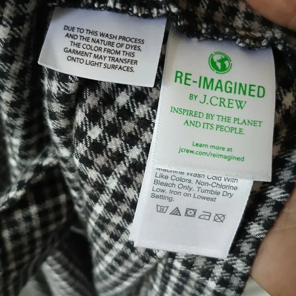 J.Crew Women's Size Xs Small Dress Flannel Checkered Puff Sleeve Pockets Buttons - Picture 11 of 15